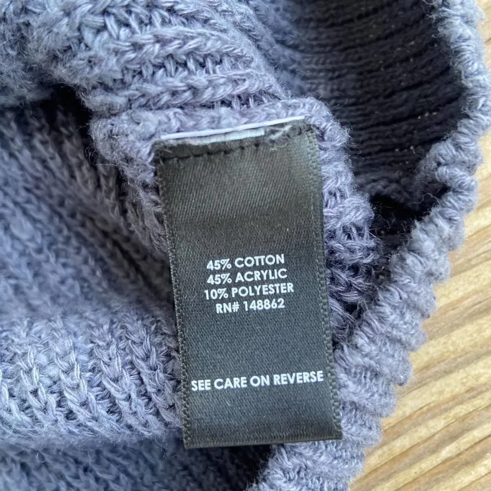 Torrid Grey Cross Front Pullover Ribbed Sweater L
